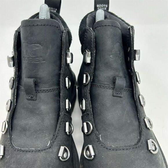 Sorel Women's Chukka Boots Size 5 Black Leather Lace-Up Casual **NO LACES** - Picture 6 of 13
